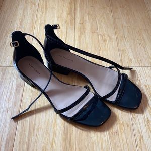 Strappy black sandals